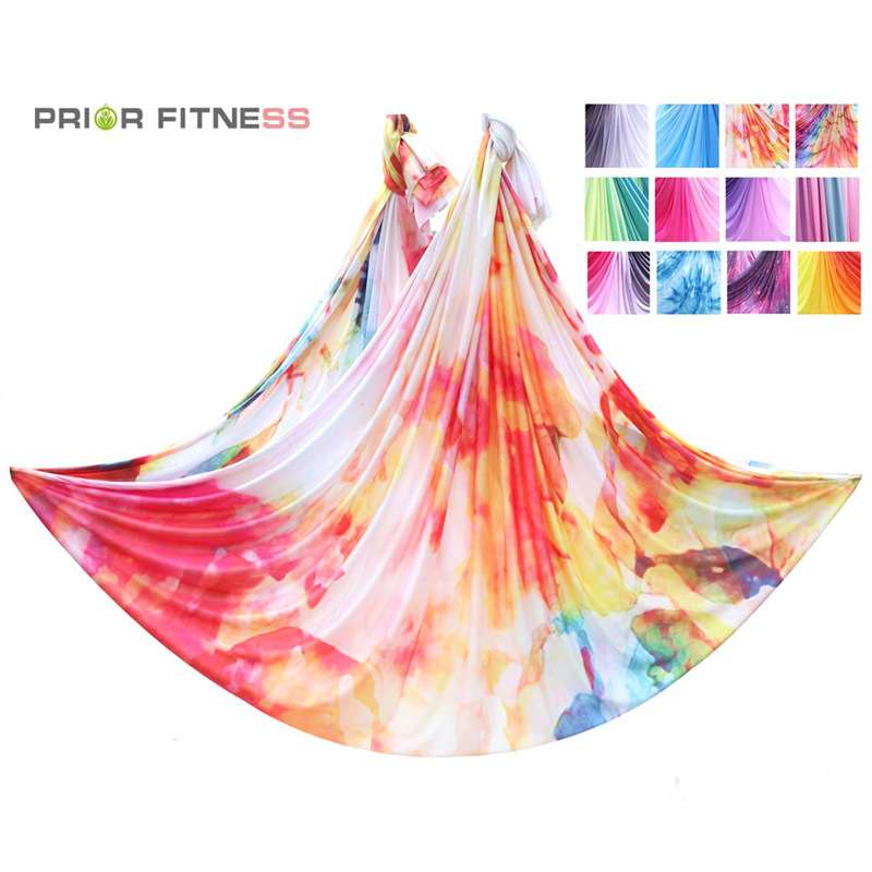 空中瑜伽吊床10米彩色瑜伽吊床中弹柔软挂布吊绳瑜伽馆用