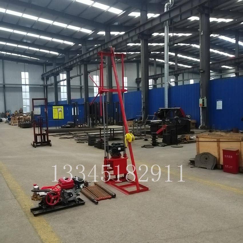 轻便30型地质勘探钻机30米地表岩石钻孔取芯设备汽油型钻井机