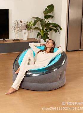 INTEX66582充气沙发床单人创意懒人沙发座椅简易躺椅午睡躺椅
