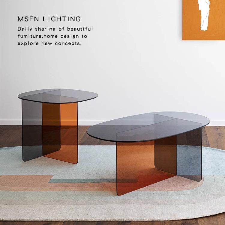 北欧创意沙发边几亚克力简约现代客厅边桌轻奢卧室床头柜艺术角几