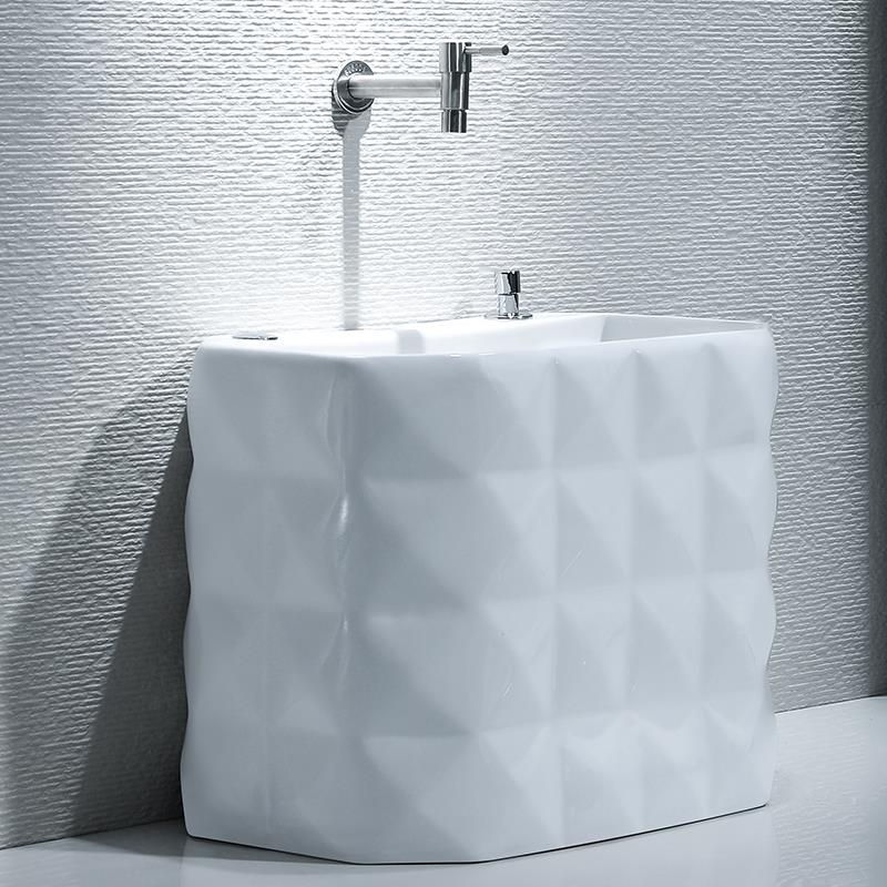 A10L洗拖把池家用阳台卫生间地盆拖布池墩布池号槽池带龙头孔