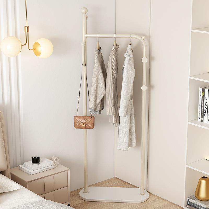 衣架卧室落地挂衣架家用室内挂衣服架子脏衣篮收纳神器简易衣帽架
