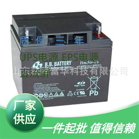 HR50-12铅酸免维护电池12V50AH机房直流屏应急电源用BB美美蓄电池