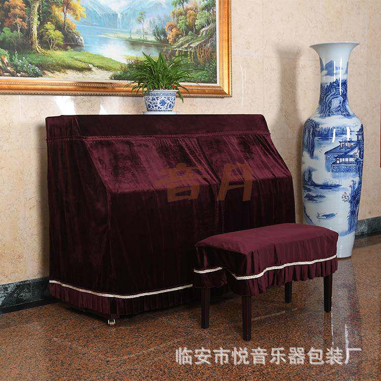 音月钢琴罩加厚绒布钢琴套琴罩全套布艺2件套供应防护家用