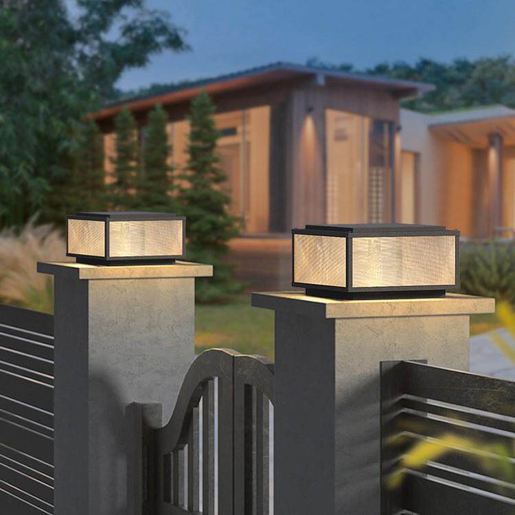 户外柱头灯庭院太阳能柱头灯院子大门柱子灯别墅围墙灯防水门墩灯
