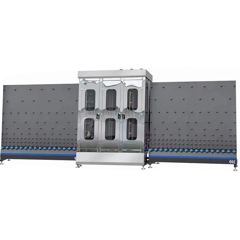 英蓓克中空玻璃加工设备304不锈钢清洗机lowe软毛刷玻璃清洗机