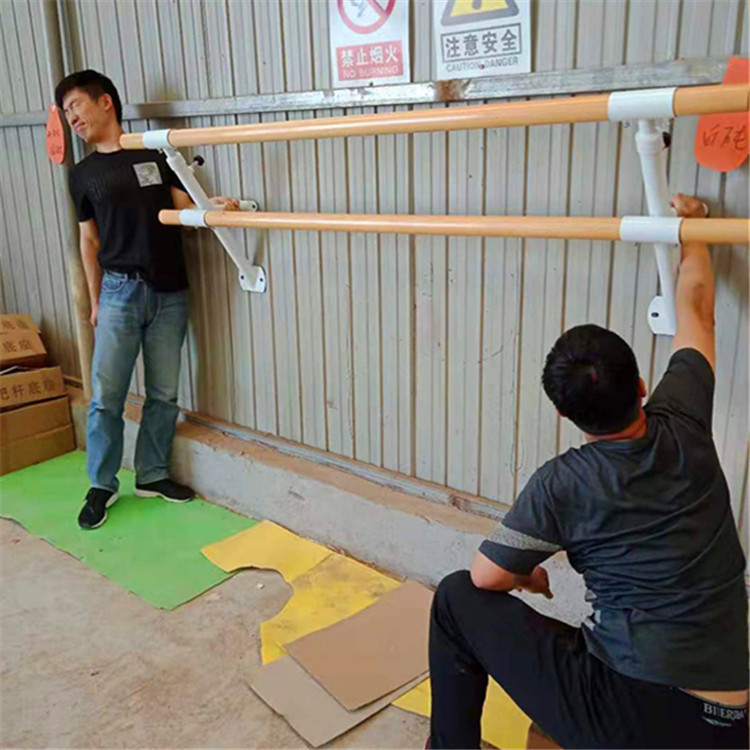 舞蹈把杆厂家直供双层墙体固定式压腿杆练功房舞蹈教室专用把杆