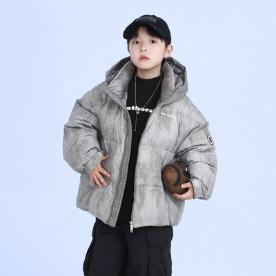 男童冬季韩系面包服白鸭绒羽绒服