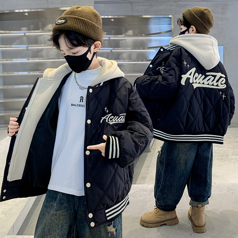 童装男童夹棉外套春秋款2025新款