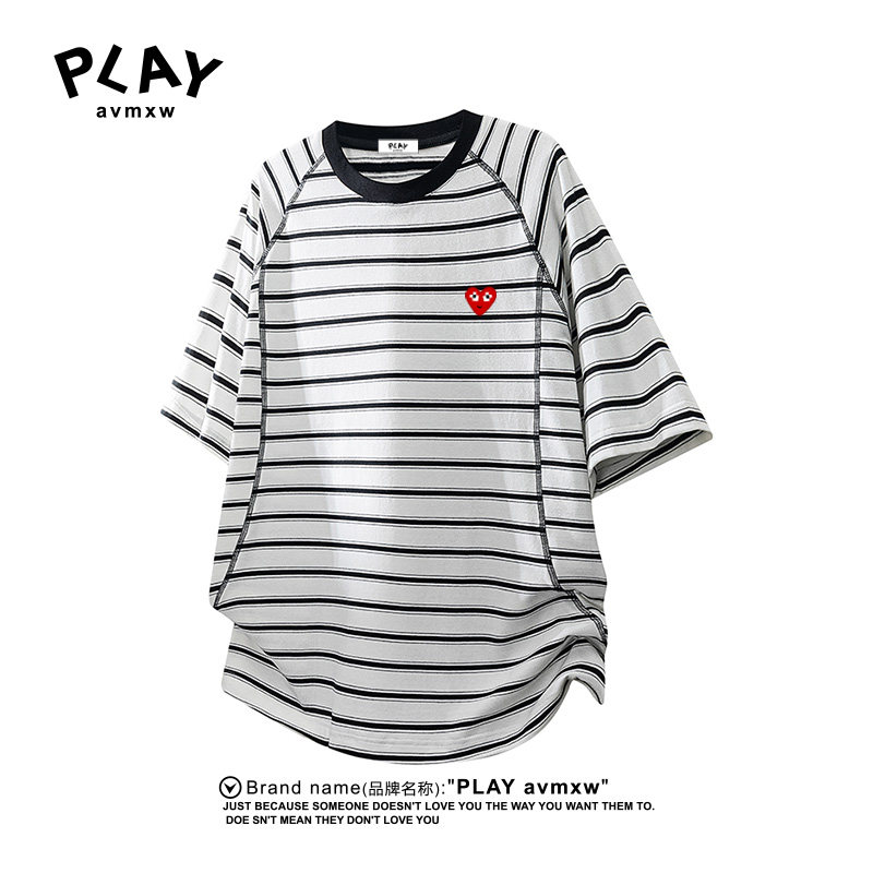 PLAYAVMXW美式解构拼接男女T恤