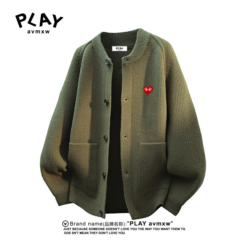 PLAYAVMXW开衫潮牌休闲纯色外套