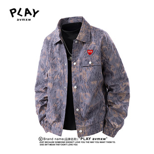 男女款 PLAY 新款 官方夹克秋冬季 潮牌休闲宽松百搭扎染外套 AVMXW