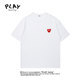 HEITY 官方短袖 T恤男女爱心刺绣纯棉重磅半袖 PLAY 潮流情侣装 上衣