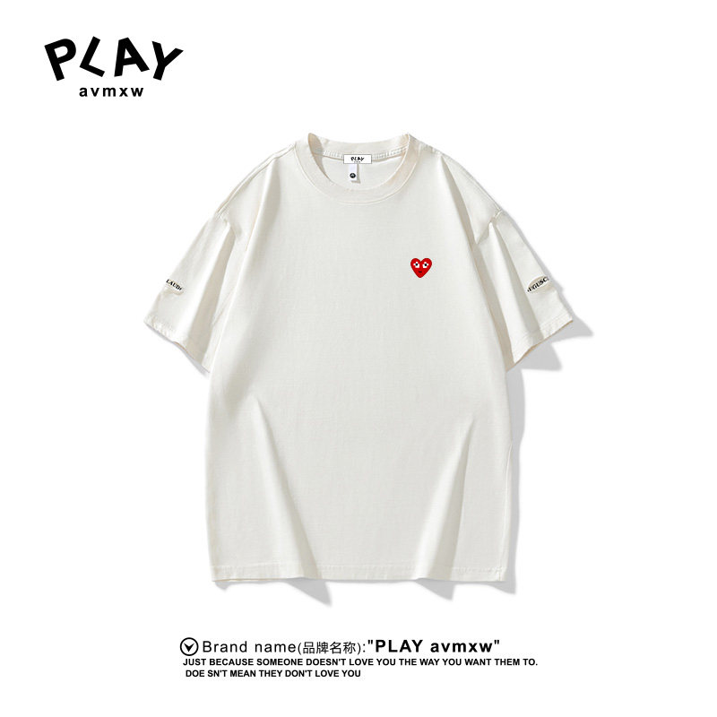 PLAYAVMXW情侣圆领纯棉T恤衫