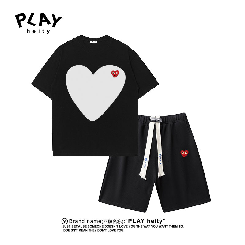 PLAYHEITY情侣款爱心上衣短裤