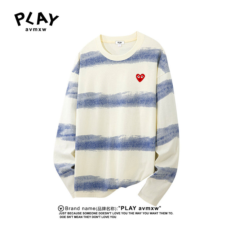 PLAYAVMXW宽松休闲时尚条纹上衣