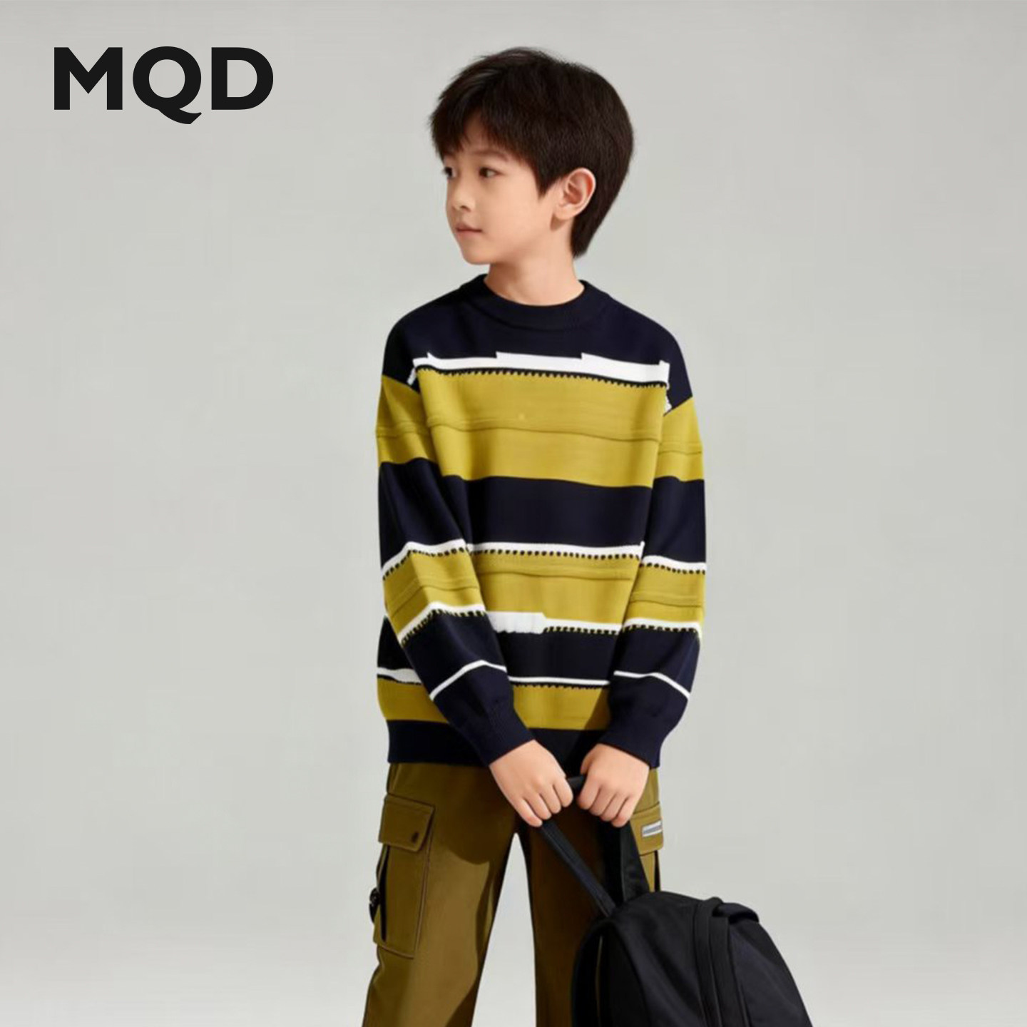 MQD童装经典条纹保暖冬季新款男中大儿童圆领打底针织衫内搭毛衣,童装/婴儿装/亲子装,毛衣/针织衫,淘宝优惠券,粉丝福利购,淘宝优惠卷