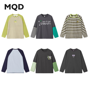 MQD童装 T恤街潮内搭打底衫 先选码 男童圆领长袖 在选款 断码