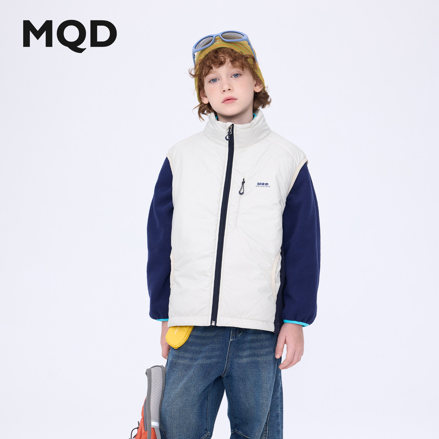 MQD男童户外保暖新雪丽棉马甲图片