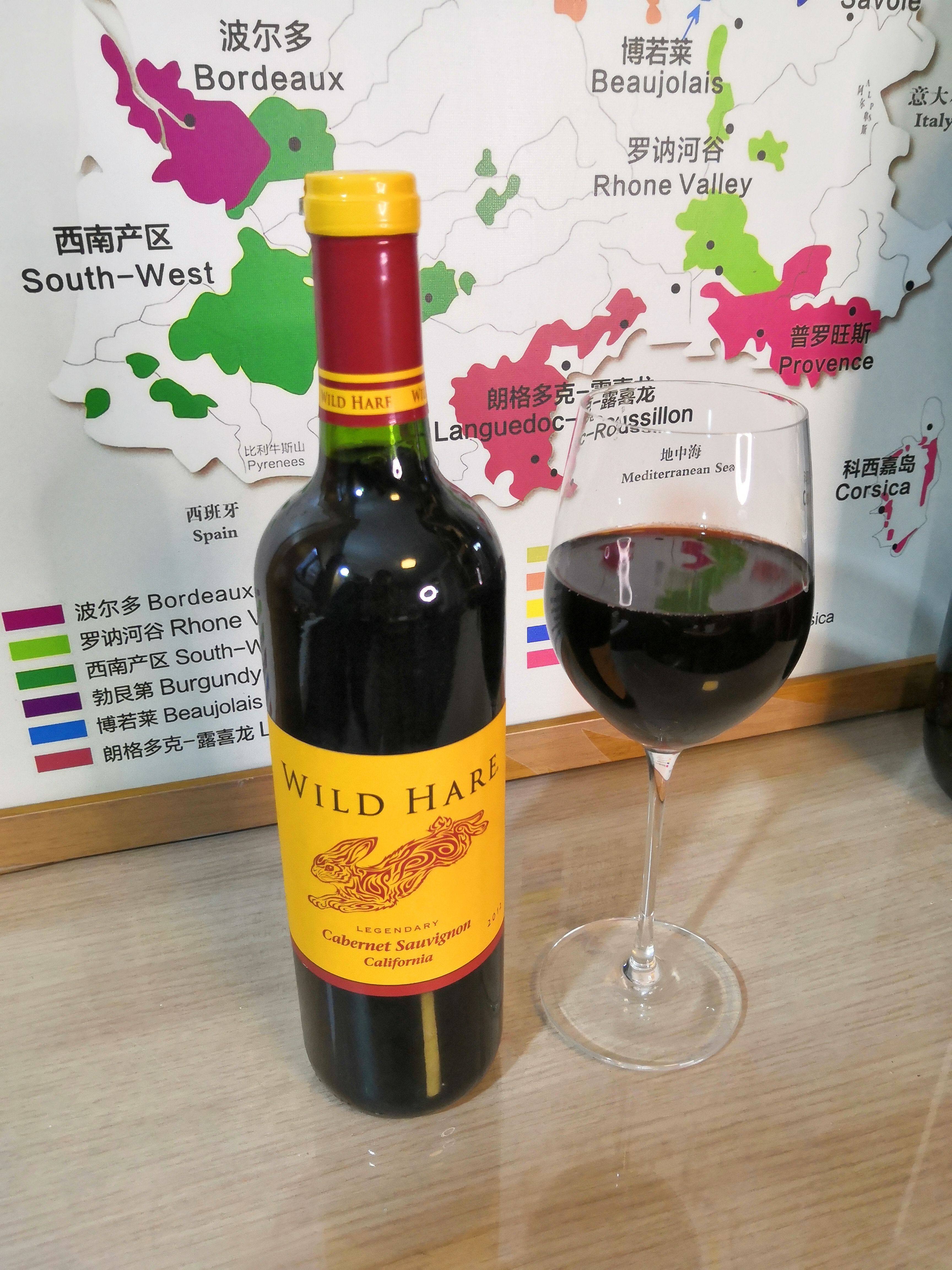 路易薇妮美国原瓶进口加州野兔赤霞珠干红葡萄酒750毫升