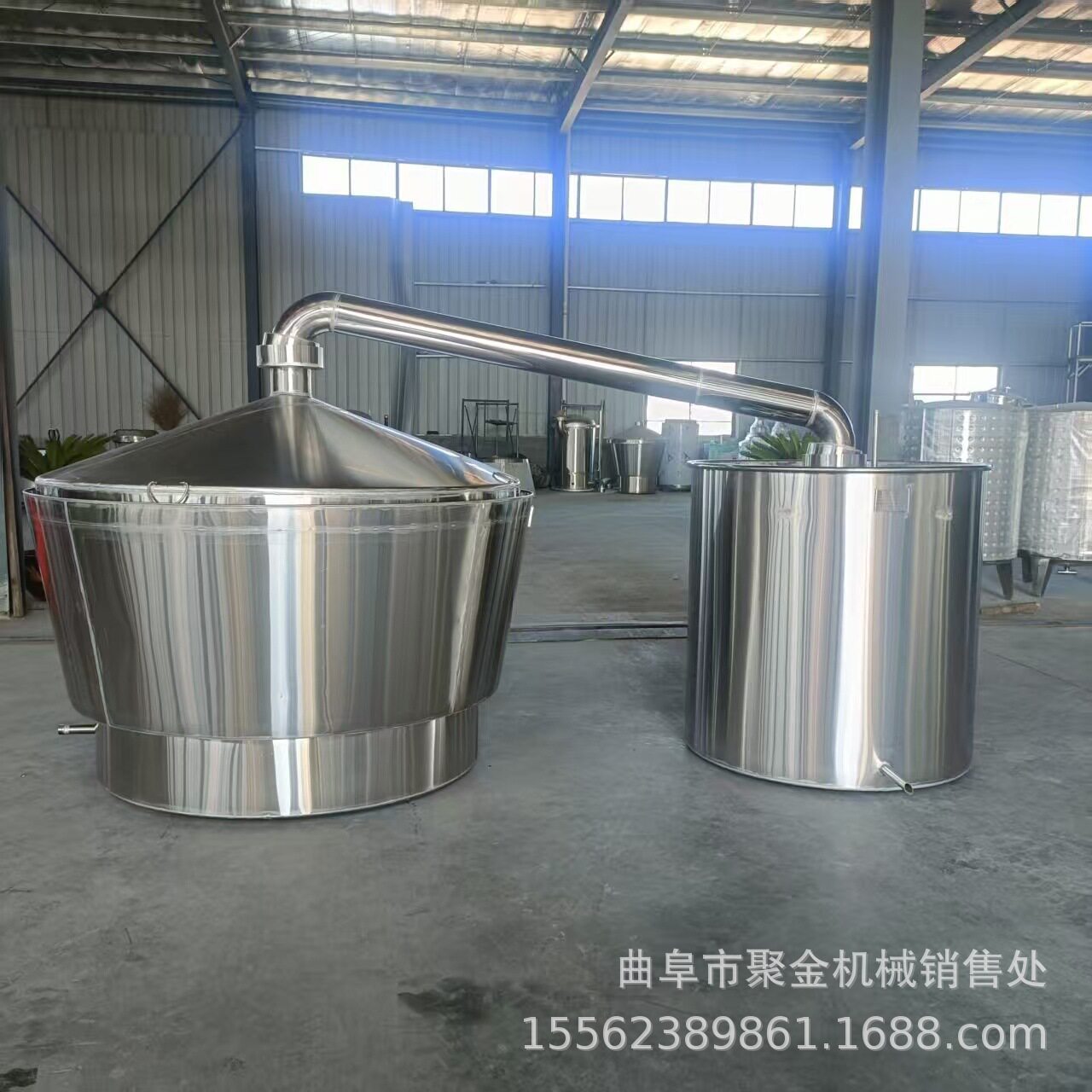 304不锈钢蒸馏烤酒设备白酒蒸煮两用设备小型不锈钢翻转锅厂家