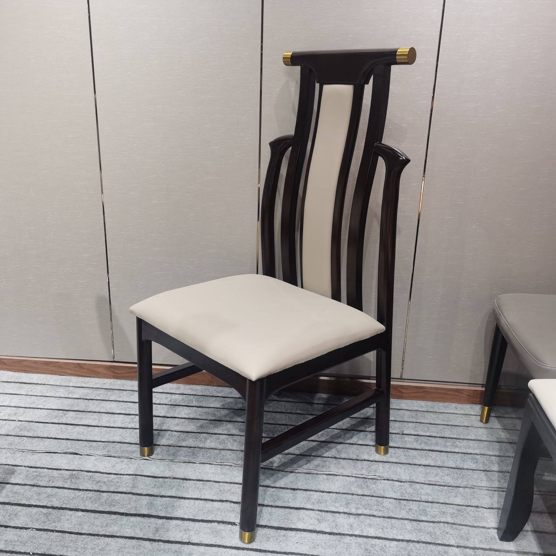 家用餐椅休闲椅子橡木椅子实木新中式软包现代简约餐厅椅饭店餐椅