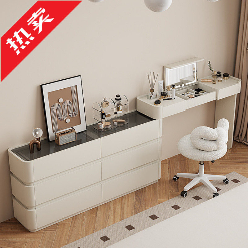 ir卧室超薄梳妆台斗柜一体30cm极窄款翻盖伸缩奶油凤法式床尾柜,电子元器件市场,电线扎带/束线带,淘宝优惠券,粉丝福利购,淘宝优惠卷