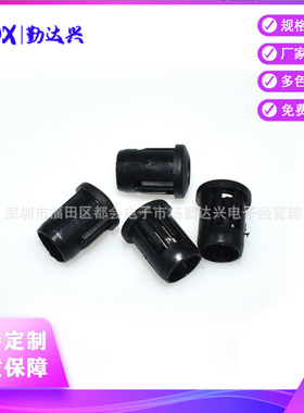 LED灯套F5/5mm长套灯套F5平扣灯帽 黑色塑料胶套5mm面板led灯座