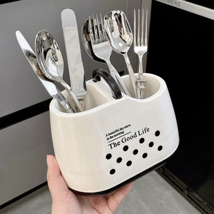 筷子筒沥水架台面多功能家用收纳盒厨房置物架刀叉勺子餐饮具筷篓