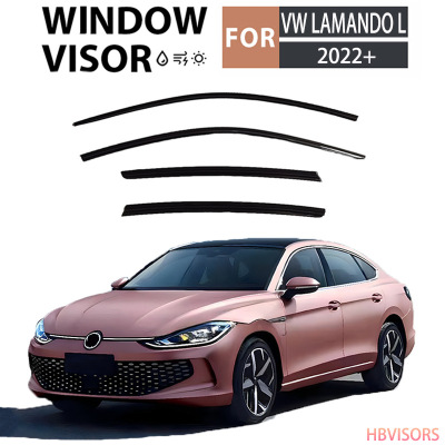 适用于2022+VW LAMANDO L晴雨挡雨眉遮雨档黑武士Window visor