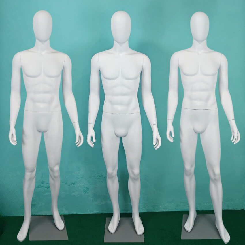 男服装模特展示道具橱窗男模成人全身哑白烤漆站模假人体送底座