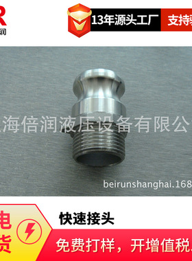 供应 快速接头camlok groove公头内丝转接头A100SS A100BR A100AL