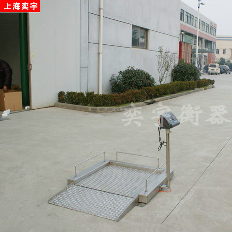 800kg/1T花纹钢斜坡电子地磅