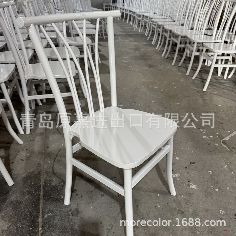 户外婚礼实木可堆叠餐椅