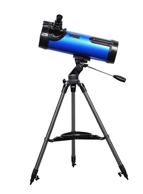 天文望远镜高清看月球户外天地两用500114蓝色水平支架牛顿反射