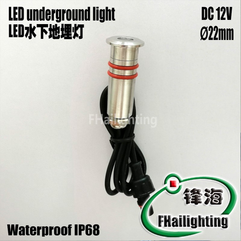 22mm不锈钢 迷你小LED地埋灯埋地灯星星灯0.5W DC12V户外防水IP68