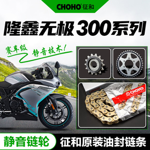 隆鑫无极LX300RR 300DS 300AC静音套链大小链轮牙盘征和油封链条
