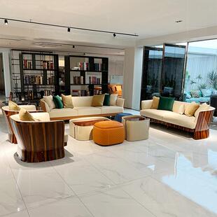 宾利BENTLEY意式轻奢真皮沙发后现代简约皮艺沙发客厅沙发组合