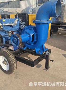 移动泵车四轮拖车款防汛排涝泵柴油机款大流量市政排污自吸泵