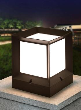 太阳能简约室外门柱防水灯柱头灯花园别墅景观庭院景观灯