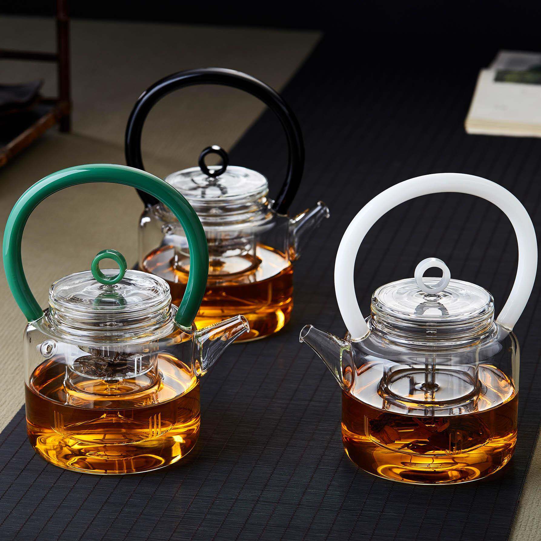 新羽玻璃煮茶壶加厚蒸煮茶器玻璃提梁壶三用款电陶炉玻璃