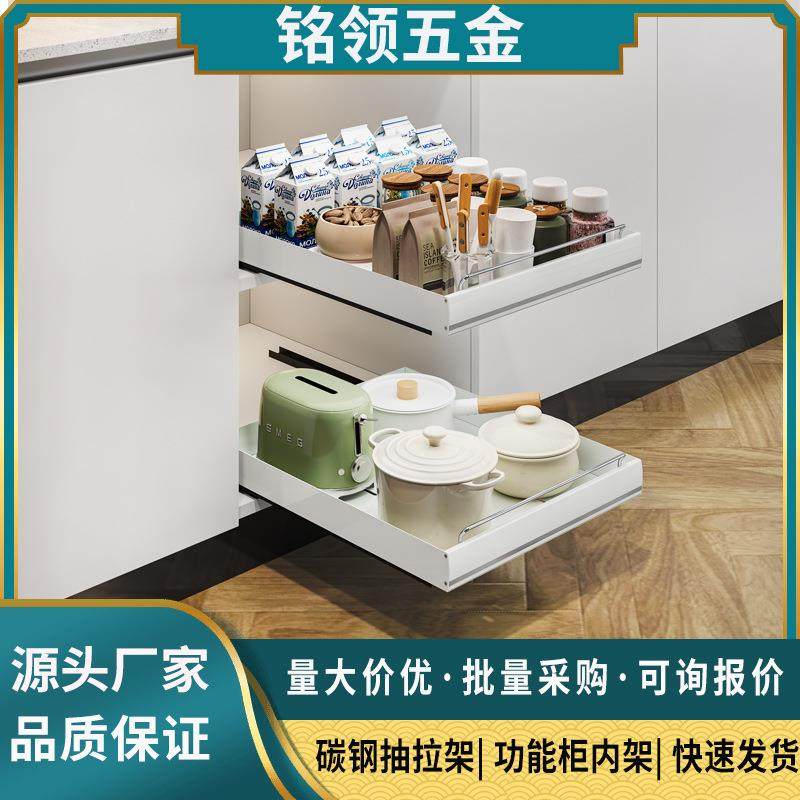 不锈钢厨房抽拉式置物架下水槽拉篮橱柜内抽屉式超深收纳盒神器,电子/电工,接线端子,淘宝优惠券,粉丝福利购,淘宝优惠卷