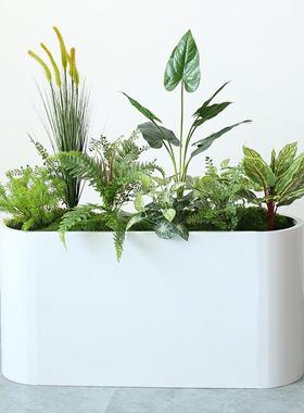 仿真绿植造景室内花箱搭配景观售楼处商场餐厅户外假植物隔断装饰