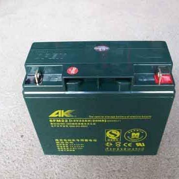 AK蓄电池12V22AH6FM22免维护铅酸电瓶后备应急储能童车现货包邮