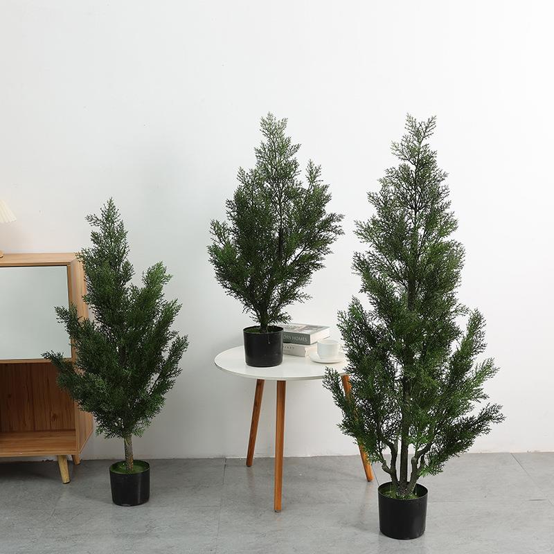 室内家居装饰柏树圣诞节布置摆件仿真植物圣诞树绿植