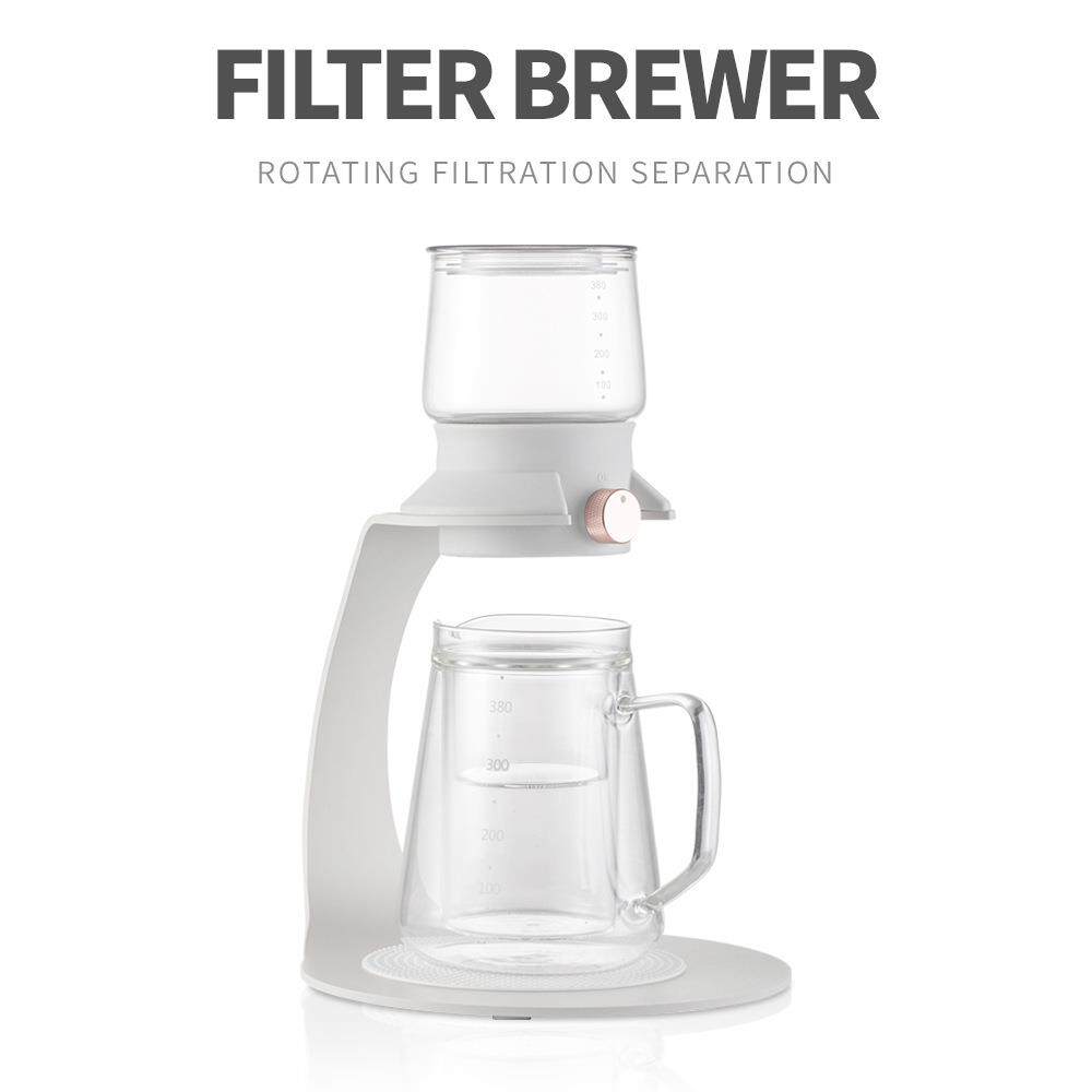 贞点小可泡茶壶玻璃自动茶具套装懒人泡茶神器商用冲茶壶380ml