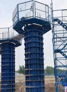 墩柱施工平台装配式盖梁平台高空作业桥梁八角平台墩柱平台