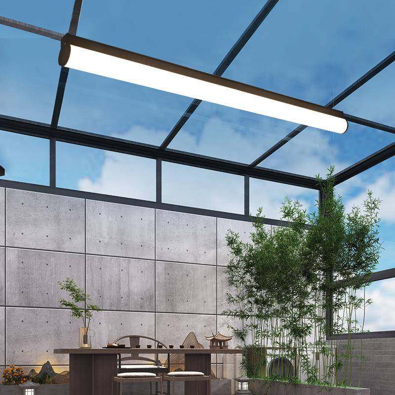 户外吸顶灯防水防虫长条灯露台玻璃阳光房专用照明屋檐室外阳台灯