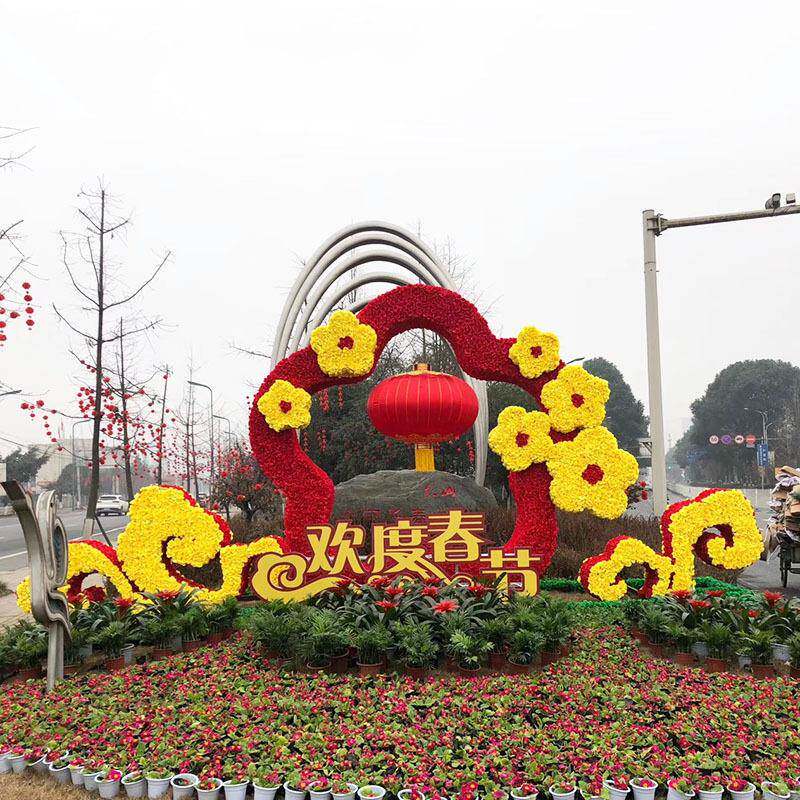 仿真绿雕动物造型节日气氛创意拱门大型绿雕动物工艺品销售