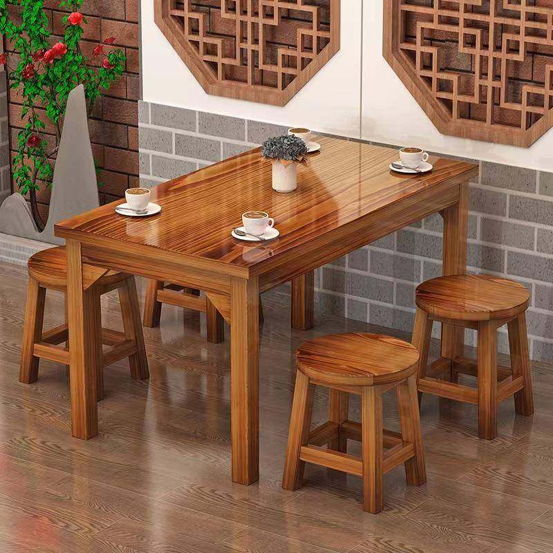 饭店桌椅餐厅快餐桌椅复古面馆小吃烧烤火锅店碳化实木餐桌椅组Q&,家装灯饰光源,其它灯具灯饰,淘宝优惠券,粉丝福利购,淘宝优惠卷